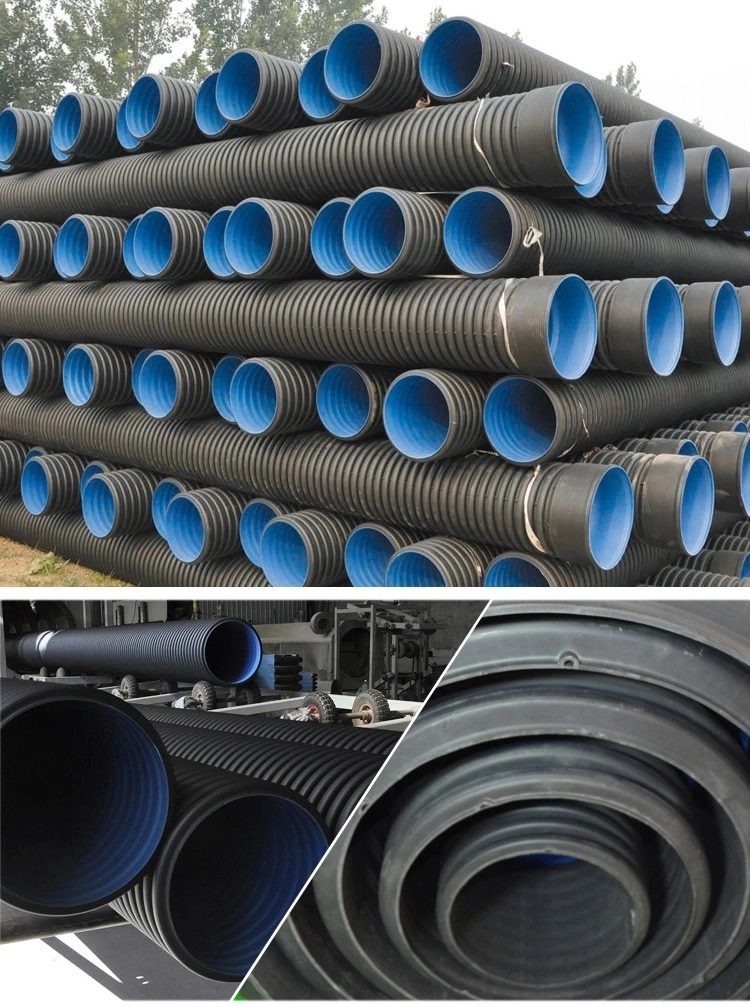 Jubo Factory Hot Sale HDPE Double Wall Corrugated PE Drainage Pipe in Stock